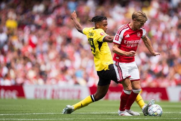 Martin odegaard of Arsenal in action Arsenal vs Borussia Dortmund, Emirates Cup, Final, Emirates Stadium, London, UK - 09 Aug 2026London Emirates Stadium United Kingdom  Copyright: xWiredxPhotos Shutterstockx 17058922ae