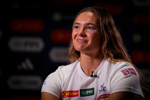 2026 European Outdoor Athletics Championships, Birmingham, England, August 9, 2026: Amanda Marie Grefstad Froynes during Sunday’s press conference at the Norwegian team’s hotel in Birmingham, ahead of the European Athletics Championships, which begin Monday. Photo: Beate Oma Dahle, NTB, Birmingham, England. EDITORIAL USE ONLY. RESTRICTED USE FOR BETTING COMPANIES  Copyright: xBeatexOmaxDahlex xNTBx