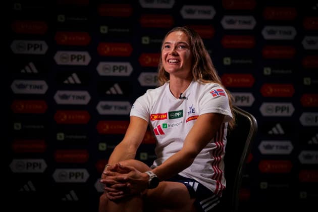 2026 European Outdoor Athletics Championships, Birmingham, England, August 9, 2026: Amanda Marie Grefstad Froynes during Sunday’s press conference at the Norwegian team’s hotel in Birmingham, ahead of the European Athletics Championships, which begin Monday. Photo: Beate Oma Dahle, NTB, Birmingham, England. EDITORIAL USE ONLY. RESTRICTED USE FOR BETTING COMPANIES  Copyright: xBeatexOmaxDahlex xNTBx