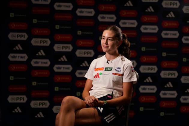 2026 European Athletics Outdoor Championships, Birmingham, England, August 9, 2026. Anna Marie Nordengen Sirevag during Sunday’s press conference at the Norwegian team’s hotel in Birmingham, ahead of the European Athletics Championships. The championships begin on Monday. Photo: Beate Oma Dahle, NTB, Birmingham, England. EDITORIAL USE ONLY. RESTRICTED USE FOR BETTING COMPANIES.  Copyright: xBeatexOmaxDahlex xNTBx