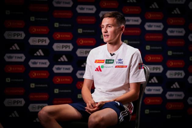 2026 European Outdoor Athletics Championships, Birmingham, England, August 9, 2026: Magnus Tuv Myhre during Sunday’s press conference at the Norwegian team’s hotel in Birmingham, ahead of the European Athletics Championships, which begin Monday. Photo: Beate Oma Dahle, NTB, Birmingham, England. EDITORIAL USE ONLY. RESTRICTED USE FOR BETTING COMPANIES  Copyright: xBeatexOmaxDahlex xNTBx