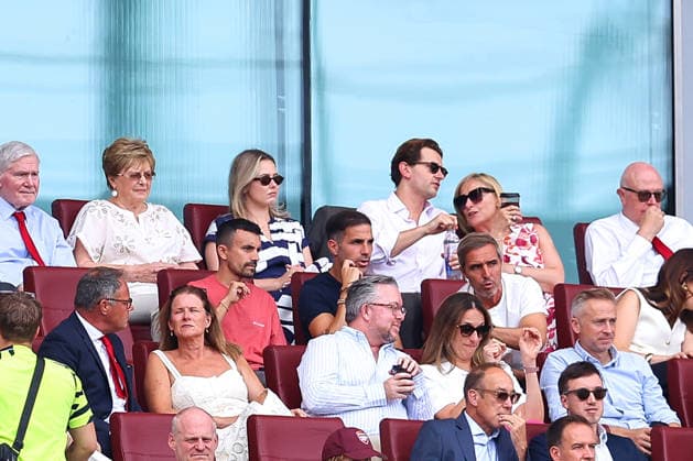 Former Arsenal player and Como manager Cesc Fabregas watches on during the preseason friendly match between Arsenal FC and Borussia Dortmund at Emirates Stadium on August 9, 2026, in London, England. Photo by Ryan Crockett, DeFodi Images