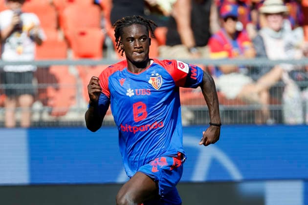 Asane Sow, FC Basel, 18, Switzerland, Soccer, Super League, Matchday 3, 2026–2027, FC Basel 1893 vs. FC Thun, August 9, 2026, St. Jakob Park, Basel, Switzerland Copyright: xGrantxHubbsx