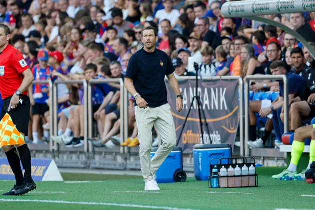 Stephan Lichtsteiner, FC Basel, Coach, Switzerland, Soccer, Super League, Matchday 3, 2026–2027, FC Basel 1893 vs. FC Thun, August 9, 2026, Basel, St. Jakob Park, Switzerland Copyright: xGrantxHubbsx