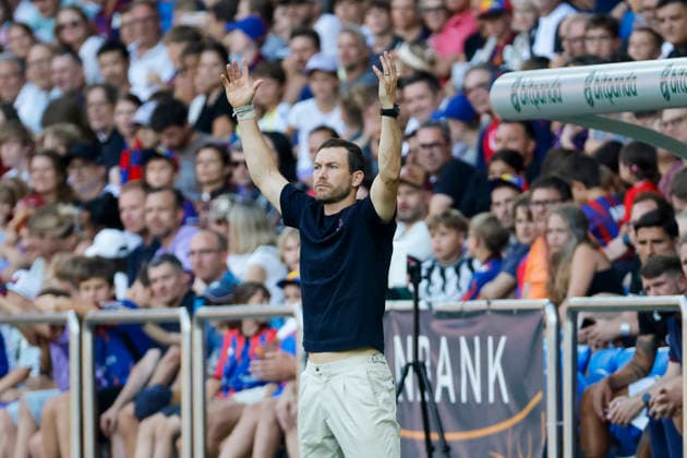 Stephan Lichtsteiner, FC Basel, Coach, Facial Expressions, Emotion, Switzerland, Soccer, Super League, Matchday 3, 2026–2027, FC Basel 1893 vs. FC Thun, August 9, 2026, St. Jakob Park, Basel, Switzerland Copyright: xGrantxHubbsx