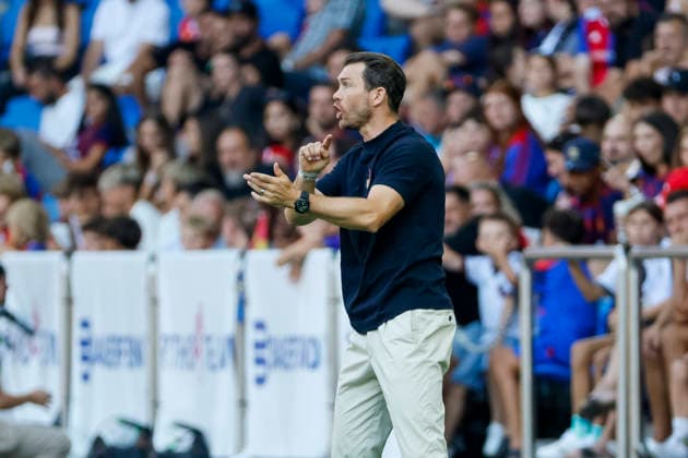 Stephan Lichtsteiner, FC Basel, Coach, Facial Expressions, Emotion, Switzerland, Soccer, Super League, Matchday 3, 2026–2027, FC Basel 1893 vs. FC Thun, August 9, 2026, St. Jakob Park, Basel, Switzerland Copyright: xGrantxHubbsx