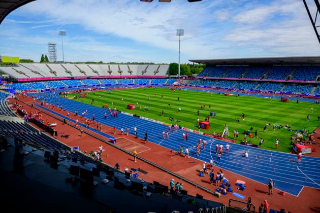 Alexander Stadium during the GBR training session, European Athletics Championships, Athletics, August 10, 2026, GBR, European Athletics Championships, Athletics, August 10, 2026, Birmingham Copyright: xEibnerxPressefoto JanxPapenfussx EP_JPS