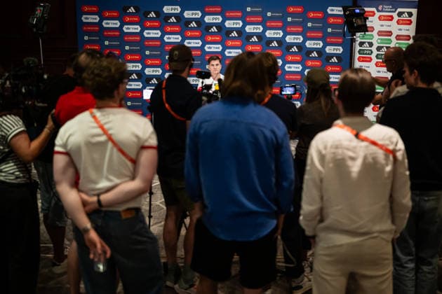 August 9, 2026: Jakob Asserson Ingebrigtsen of the Norwegian national track and field team at a press event ahead of the 2026 European Athletics Championships on August 9, 2026 in Birmingham. Photo by Mathias Bergeld, BILDBYRAN, code MB MB1396. athletics, friidrett, friidrotts EM, 2026 European Athletics Championships, press conference, event, meeting, 1, BBeng, Norway, Norge Copyright: MATHIASxBERGELD BB260809MB003
