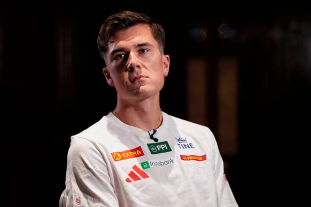 2026 European Athletics Outdoor Championships, Birmingham, England, August 9, 2026: Jakob Ingebrigtsen during Sunday’s press conference at the Norwegian team’s hotel in Birmingham, ahead of the European Athletics Championships. The championships begin on Monday. Photo: Beate Oma Dahle, NTB, Birmingham, England. EDITORIAL USE ONLY. RESTRICTED USE FOR BETTING COMPANIES.  Copyright: xBeatexOmaxDahlex xNTBx