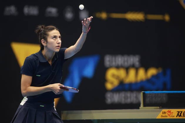 2026 WTT Europe Smash - Sweden - Qualifications Day 2 Giorgia Piccolin of Italy competes against Mariam Alhodaby of Egypt during the women s singles qualifying round 2 at the 2026 Europe Smash at the Baltiska Hallen in Malmo, Sweden, on August 9, 2026. Malmo Sweden  Copyright: xRemyxGrosx originalFilename:gros-europesm260809_npUpb.jpg