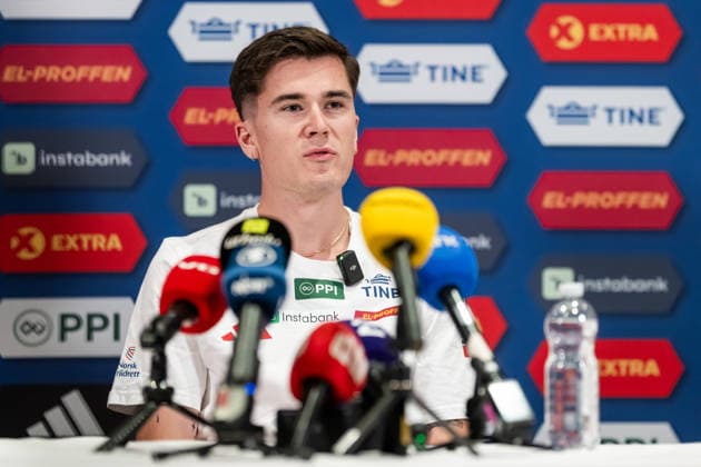 August 9, 2026: Jakob Asserson Ingebrigtsen of the Norwegian national track and field team at a press event ahead of the 2026 European Athletics Championships on August 9, 2026 in Birmingham. Photo by Mathias Bergeld, BILDBYRAN, code MB MB1396. athletics, friidrett, friidrotts EM, 2026 European Athletics Championships, press conference, event, meeting, 1, BBeng, Norway, Norge Copyright: MATHIASxBERGELD BB260809MB010