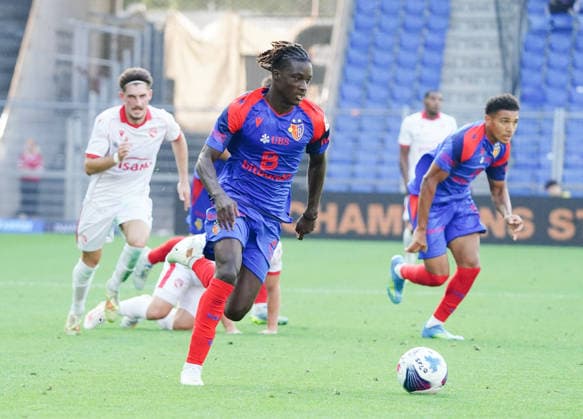 August 9, 2026 Swiss Men s Soccer Super League 2026–2027 Season FC Basel vs. FC Thun 4–2 Photo: Asane Sow 8FC Basel Single Frame Action Shot