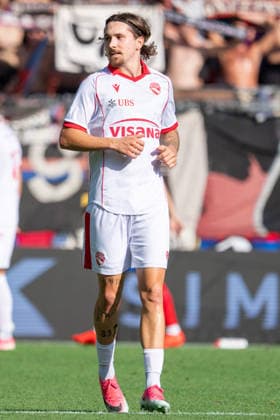 BASEL, SWITZERLAND, August 9: Marc Gutbub of Thun during the Swiss Super League 2026–27 match between FC Basel 1893 and FC Thun at St. Jakob Park on August 9, 2026, in Basel, Switzerland; Basel, Basel-Stadt, Switzerland Copyright: xJustPictures.ch PascalxvonxBürenx jp-en-EuSpIm-Pavo_Fotografie-07165