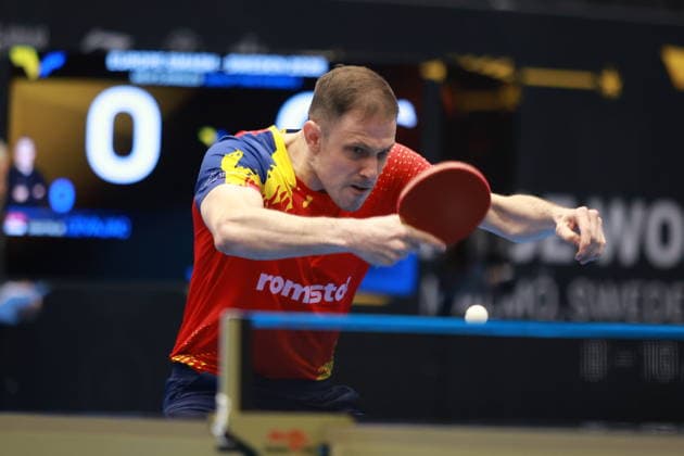 2026 WTT Europe Smash - Sweden - Qualifications Day 2 Ovidiu Ionescu of Romania competes against Dimitrije Levajac of Serbia during the Men s Singles - Qualifying Round 2 at the 2026 Europe Smash at the Baltiska Hallen in Malmo, Sweden, on August 9, 2026. Malmo Sweden  Copyright: xRemyxGrosx originalFilename:gros-europesm260809_np0H0.jpg