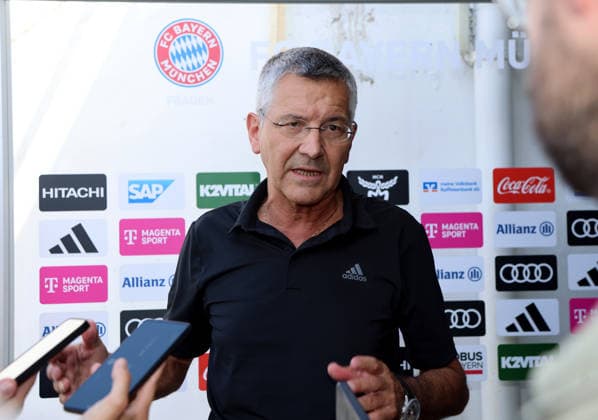 Soccer, Women, 2026–2027 Season, FC Bayern Munich vs. Paris FC, Friendly Match, Exhibition Match, Sportpark Unterhaching; Herbert Hainer, President of FC Bayern Munich, during an interview