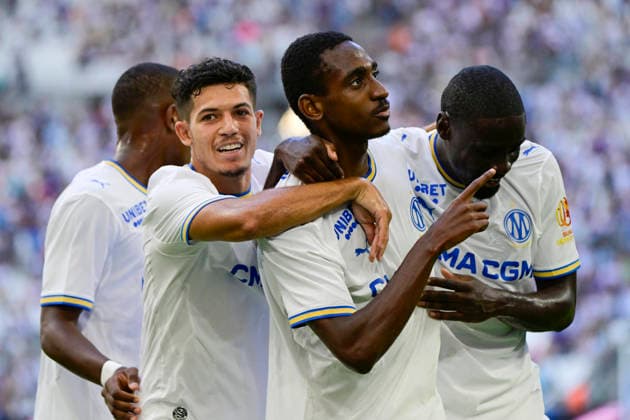 FOOTBALL : Olympique de Marseille VS Athletic Club Bilbao - 09 08 2026 Joy OM - But Tadjidine Mmadi - Pre-season friendly between Olympique de Marseille and Athletic Club Bilbao on August 9, 2026 at the CEPAC Velodrome Stadium in Marseille. MarseilleFrance  Copyright: xWilliamxCannarellax