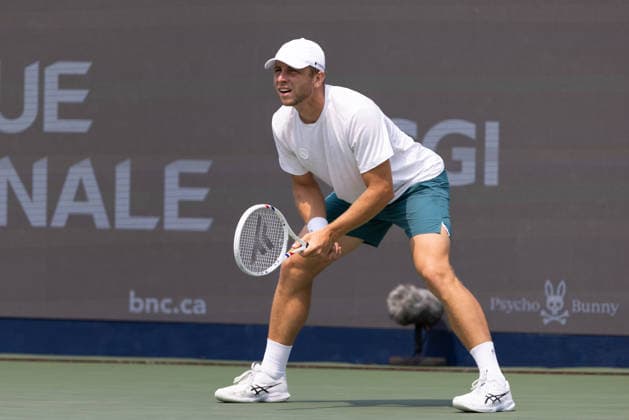 August 9, 2026, Montreal, Quebec, Canada: TALLON GRIEKSPOOR from Nederlands waiting service in match against Daniel Merida from Spain in round of 16 at Canadian Open at IGA stadium in Montreal, Quebec, Canada on 2026-08-09 Montreal Canada - ZUMAl189 20260809_zsp_l189_012 Copyright: xYannickxLegarex