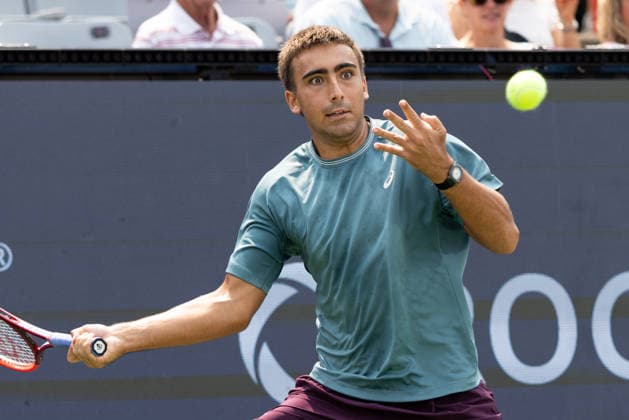 August 9, 2026, Montreal, Quebec, Canada: DANIEL MERIDA from Spain forehand in match against Tallon Griekspoor from Nederlands in round of 16 at Canadian Open at IGA stadium in Montreal, Quebec, Canada on 2026-08-09 TENNIS: Canadian Open Montreal 2026  - ZUMAl189 20260809_zsp_l189_027 Copyright: xYannickxLegarex