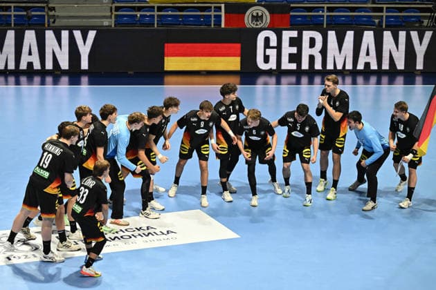 GERMANY vs SLOVENIA TEAM handball U18 Gernany national team, Nationalteam vs Slovenia during EHF U18 European Championship, EM, Europameisterschaft final match at Aleksandar Nikolic Pionir hall, Belgrade 09.08.2026 Foto: HANDBALL, SERBIA, EHF EUROPEAN U18 CHAMPIONSHIP, GERMANY, SLOVENIA Belgrade Aleksandar Nikolic Pionir arena Serbia Copyright: xMarkoxMetlasx xMNxPressx