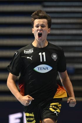 GERMANY vs SLOVENIA VINCENT FACIEJEW handball U18 Gernany national team, Nationalteam vs Slovenia during EHF U18 European Championship, EM, Europameisterschaft final match at Aleksandar Nikolic Pionir hall, Belgrade 09.08.2026 Foto: HANDBALL, SERBIA, EHF EUROPEAN U18 CHAMPIONSHIP, GERMANY, SLOVENIA Belgrade Aleksandar Nikolic Pionir arena Serbia Copyright: xMarkoxMetlasx xMNxPressx