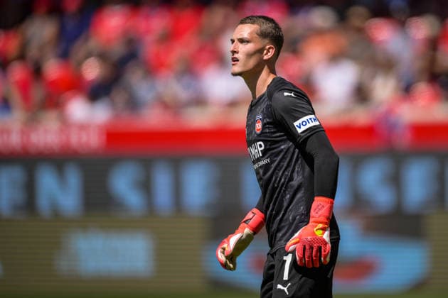 Soccer, 2. Bundesliga, 20260808, 1 FC Heidenheim vs. VfL Osnabrück. Pictured: Heidenheim goalkeeper Frank FELLER, 1 Heidenheim Voith Arena, Baden-Württemberg, Germany Copyright: Passion2Press MarkusxFischerx