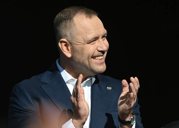 83rd Tour De Pologne 2026 - Stage 7 WIELICZKA, POLAND - AUGUST 09: President of Poland Karol Nawrocki is seen during the final awards ceremony of the 83rd Tour de Pologne 2026, Stage 7 a 12.5km individual time trial stage from Wieliczka to Wieliczka UCIWT on August 09, 2026 in Wieliczka, Poland. Wieliczka Poland  Copyright: xArturxWidakx originalFilename:widak-83rdtour260809_npz9a.jpg