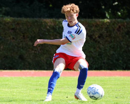 U19 DFB Youth League Preliminary Round, Group A: FC St. Pauli vs. Hsamburger SV at Hammer Park Stadium; Hannes Trampnau (HSV)