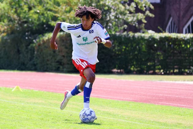 U19 DFB Youth League Preliminary Round, Group A: FC St. Pauli vs. Hsamburger SV at Hammer Park Stadium; Thierry Sedlatschek (HSV)