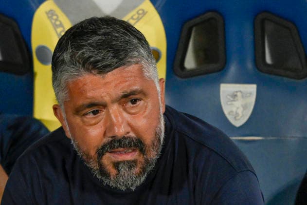 Lazio™s head coach Gennaro Gattuso during the 2026 2027 season pre-season friendly football match between Frosinone and SS Lazio at the Benito Stirpe stadium in Frosinone Italy - Sunday, August 09, 2026 - Soccer ( Photo by Fabrizio Corradetti LaPresse )  Copyright: xFabrizioxCorradetti LaPressex
