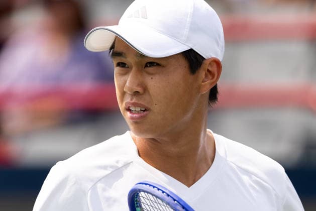 August 9, 2026, Montreal, Quebec, Canada: LEARNER TIEN (12) from USA in match against Thiago Agustin Tirante from Argentina in round of 16 at Canadian Open at IGA stadium in Montreal, Quebec, Canada on 2026-08-09 Montreal Canada - ZUMAl189 20260809_zsp_l189_045 Copyright: xYannickxLegarex