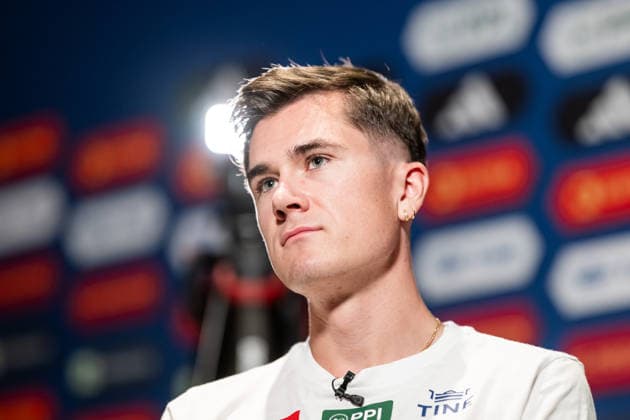 August 9, 2026: Jakob Asserson Ingebrigtsen of the Norwegian national track and field team at a press event ahead of the 2026 European Athletics Championships on August 9, 2026 in Birmingham. Photo by Mathias Bergeld, BILDBYRAN, code MB MB1396. athletics, friidrett, friidrotts EM, 2026 European Athletics Championships, press conference, event, meeting, 1, BBeng, Norway, Norge  Copyright: MATHIASxBERGELD BB260809MB017
