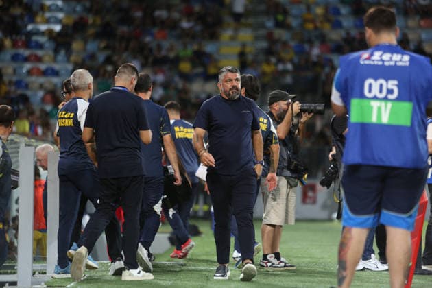 SOCCER - Friendly Match - Frosinone vs. Lazio Photo by IPA ABACAPRESS.COM87360831 - Gennaro Gattuso during the preseason friendly soccer match between Frosinone Calcio and SS Lazio at Benito Stirpe Stadium on August 9, 2026, in Frosinone, Italy. Frosinone Italy  Copyright: xIPAxSport ABACAx