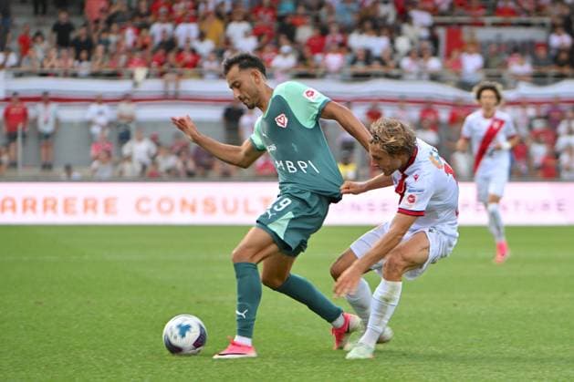 Sion, 09.08.2026, Football Brack Super League, FC Sion - FC Vaduz, Numa Lavanchy (FCS 14) duel with Dejan Djokic (Vaduz 19) (Frederic Dubuis Imago) FC SION - FC VADUZ Imago