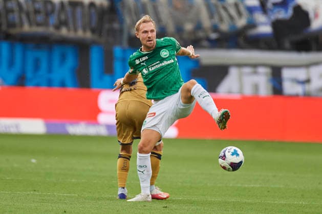 Brack Super League 2026–2027: FC St. Gallen 1879 vs. FC Lucerne, St. Gallen, Switzerland; St. Gallen, Switzerland, August 9, 2026; Lukas Daschner during the Brack Super League match between FC St. Gallen 1879 and FC Lucerne in St. Gallen