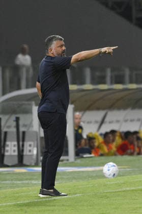 Lazio™s head coach Gennaro Gattuso during the 2026 2027 season pre-season friendly football match between Frosinone and SS Lazio at the Benito Stirpe stadium in Frosinone Italy - Sunday, August 09, 2026 - Soccer ( Photo by Fabrizio Corradetti LaPresse )  Copyright: xFabrizioxCorradetti LaPressex