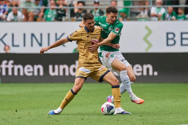 Brack Super League 2026–2027: FC St. Gallen 1879 vs. FC Lucerne, St. Gallen, Switzerland St. Gallen, Switzerland, August 9, 2026 Stefan Knezevic and Andrin Hunziker during the Brack Super League match between FC St. Gallen 1879 and FC Lucerne in St. Gallen
