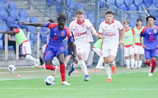 August 9, 2026 Swiss Men s Soccer Super League 2026–2027 Season FC Basel vs. FC Thun 4–2 Photo: Asane Sow, FC Basel in action