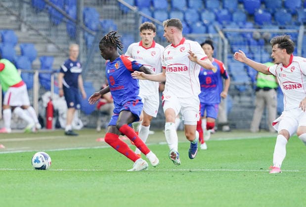 August 9, 2026 Swiss Men s Soccer Super League 2026–2027 Season FC Basel vs. FC Thun 4–2 Photo: Asane Sow, FC Basel in action