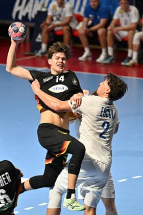 GERMANY vs SLOVENIA LENN STROBEL handball U18 Gernany national team, Nationalteam vs Slovenia during EHF U18 European Championship, EM, Europameisterschaft final match at Aleksandar Nikolic Pionir hall, Belgrade 09.08.2026 Foto: HANDBALL, SERBIA, EHF EUROPEAN U18 CHAMPIONSHIP, GERMANY, SLOVENIA Belgrade Aleksandar Nikolic Pionir arena Serbia Copyright: xMarkoxMetlasx xMNxPressx