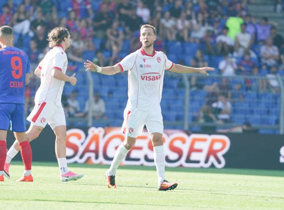 August 9, 2026 Swiss Men s Soccer Super League 2026–2027 Season FC Basel vs. FC Thun 4–2 Photo: Nicolas Buergy, FC Basel in action