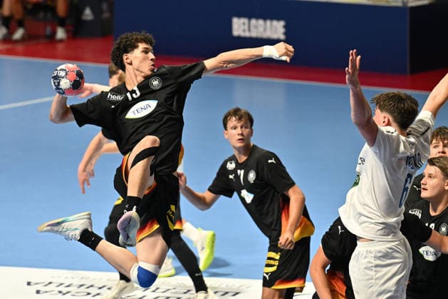 GERMANY vs SLOVENIA ELVIS ERNESTO KRETZSCHMAR handball U18 Gernany national team, Nationalteam vs Slovenia during EHF U18 European Championship, EM, Europameisterschaft final match at Aleksandar Nikolic Pionir hall, Belgrade 09.08.2026 Foto: HANDBALL, SERBIA, EHF EUROPEAN U18 CHAMPIONSHIP, GERMANY, SLOVENIA Belgrade Aleksandar Nikolic Pionir arena Serbia Copyright: xMarkoxMetlasx xMNxPressx