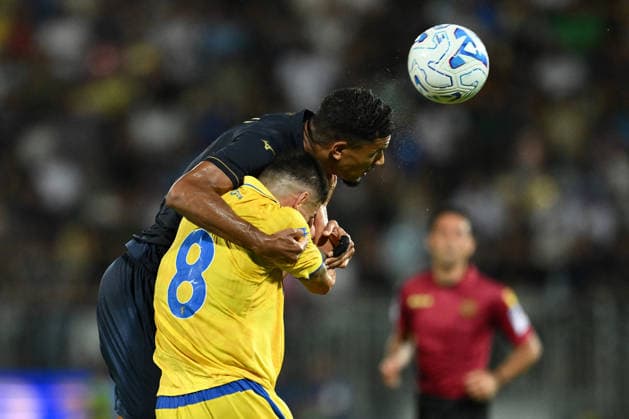 SOCCER - Friendly Match - Frosinone vs. Lazio Photo by IPA ABACAPRESS.COM87361676 - Ilias Koutsoupias of Frosinone Calcio and Danilo Doekhi of S.S. Lazio are in action during a preseason friendly match between Frosinone Calcio and S.S. Lazio at Benito Stirpe Stadium on August 9, 2026, in Frosinone, Italy. Frosinone Italy  Copyright: xIPAxSport ABACAx