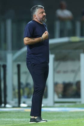SOCCER - Friendly Match - Frosinone vs. Lazio Photo by IPA ABACAPRESS.COM87362092 - Frosinone, Italy, August 9, 2026: Gennaro Gattuso, coach of S.S. Lazio, seen in action during the friendly match between Frosinone Calcio and S.S. Lazio at Benito Stirpe Stadium. Frosinone Italy  Copyright: xIPAxSport ABACAx