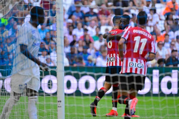FOOTBALL : Olympique de Marseille VS Athletic Club Bilbao - 09 08 2026 Joy Athletic Club Bilbao - But Sancet - Pre-season friendly between Olympique de Marseille and Athletic Club Bilbao on August 9, 2026 at the CEPAC Velodrome Stadium in Marseille. MarseilleFrance  Copyright: xWilliamxCannarellax