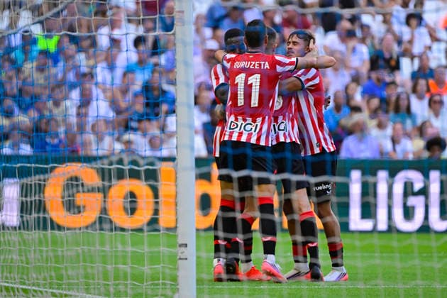 FOOTBALL : Olympique de Marseille VS Athletic Club Bilbao - 09 08 2026 Joy Athletic Club Bilbao - But Sancet - Pre-season friendly between Olympique de Marseille and Athletic Club Bilbao on August 9, 2026 at the CEPAC Velodrome Stadium in Marseille. MarseilleFrance  Copyright: xWilliamxCannarellax