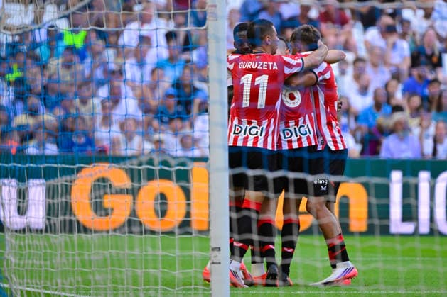 FOOTBALL : Olympique de Marseille VS Athletic Club Bilbao - 09 08 2026 Joy Athletic Club Bilbao - But Sancet - Pre-season friendly between Olympique de Marseille and Athletic Club Bilbao on August 9, 2026 at the CEPAC Velodrome Stadium in Marseille. MarseilleFrance  Copyright: xWilliamxCannarellax