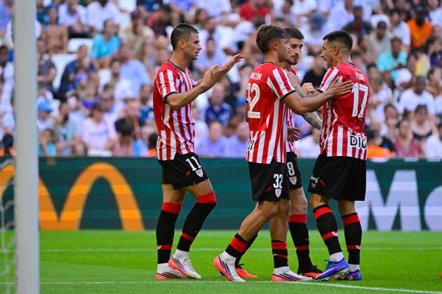 FOOTBALL : Olympique de Marseille VS Athletic Club Bilbao - 09 08 2026 Joy Athletic Club Bilbao - But Sancet - Pre-season friendly between Olympique de Marseille and Athletic Club Bilbao on August 9, 2026 at the CEPAC Velodrome Stadium in Marseille. MarseilleFrance  Copyright: xWilliamxCannarellax
