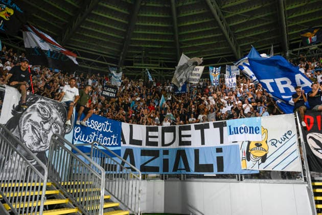 Lazio supporter during the 2026 2027 season pre-season friendly football match between Frosinone and SS Lazio at the Benito Stirpe stadium in Frosinone Italy - Sunday, August 09, 2026 - Soccer ( Photo by Fabrizio Corradetti LaPresse )  Copyright: xFabrizioxCorradetti LaPressex