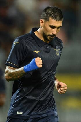 IPA87363073 - Mattia Zaccagni of S.S. Lazio celebrates after scoring the goal that made the score 1-2 during a preseason friendly match between Frosinone Calcio and S.S. Lazio at the Benito Stirpe Stadium on August 9, 2026, in Frosinone, Italy.  Copyright: xDomenicoxCippitelli IPAxSportx xx 87363073