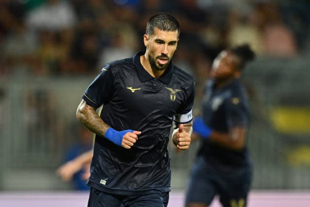 IPA87363080 - Mattia Zaccagni of S.S. Lazio celebrates after scoring the goal that made the score 1-2 during a preseason friendly match between Frosinone Calcio and S.S. Lazio at Benito Stirpe Stadium on August 9, 2026, in Frosinone, Italy.  Copyright: xDomenicoxCippitelli IPAxSportx xx 87363080